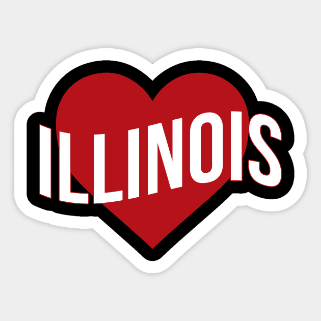 Illinois Love Sticker by Novel_Designs